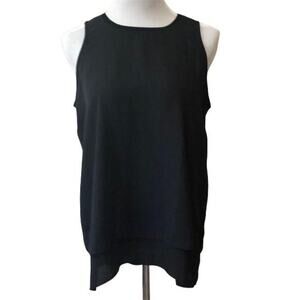 Dalia Black dressy sleeveless blouse. Size Large